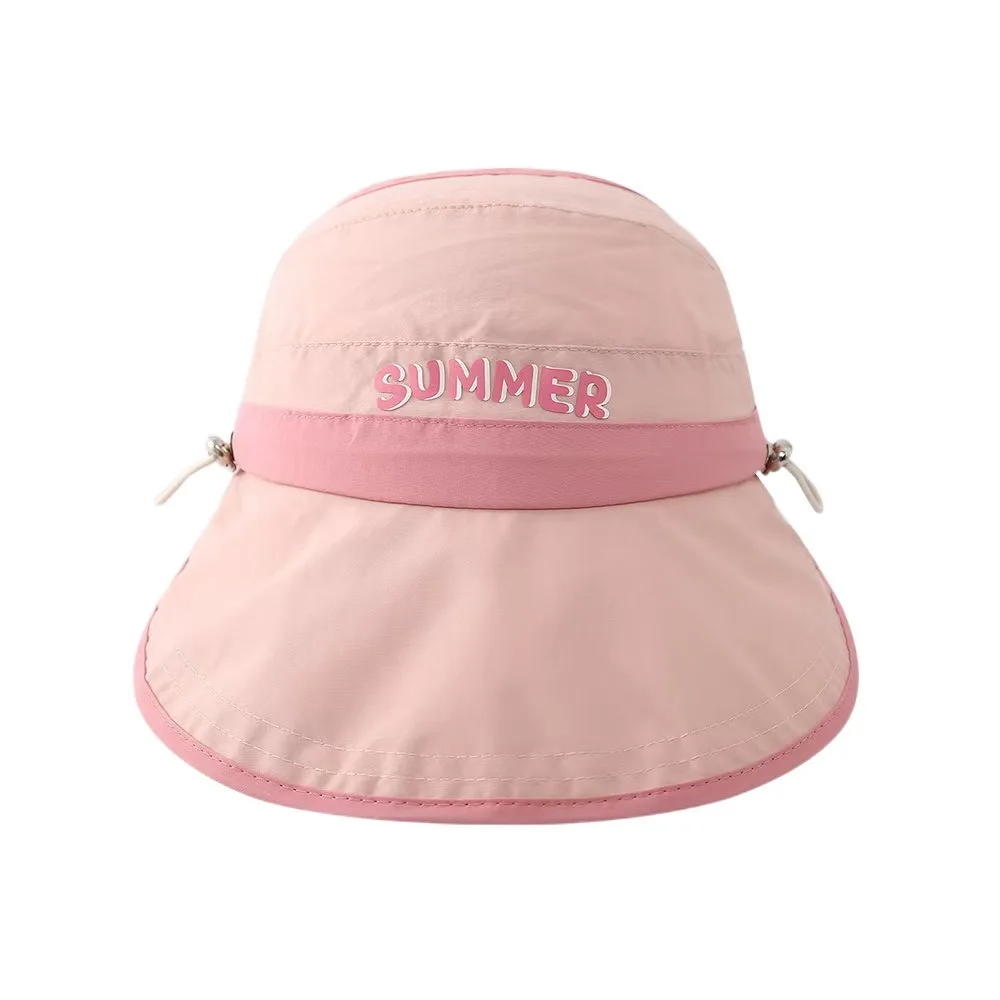 

Comfortable Big Brim Baby Sun Hat Quick-dry Breathable Kids Empty Top Cap Anti UV Korean Style Children Sunshade Hat Outdoor