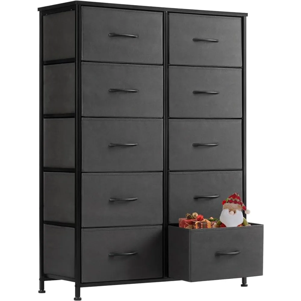 

Dresser, Tall Dresser for Bedroom, Drawer Dresser Organizer Storage Drawers with 10 Drawers, Closet, Entryway