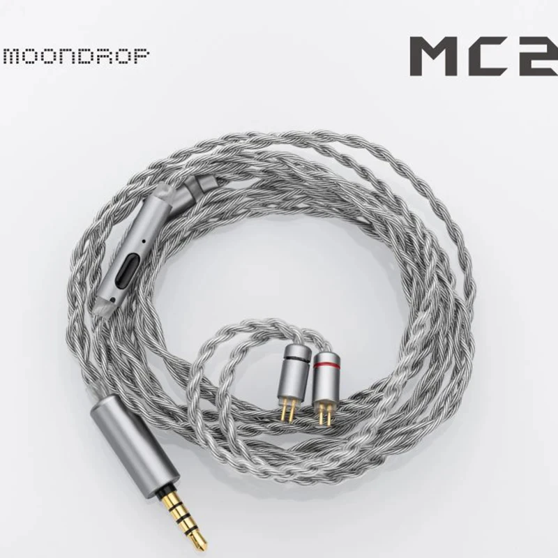 MOONDROP MC2 Microphone Upgrade Cable 3.5mm 0.78mm 2pin Oxygen-free Copper And Silver Plating