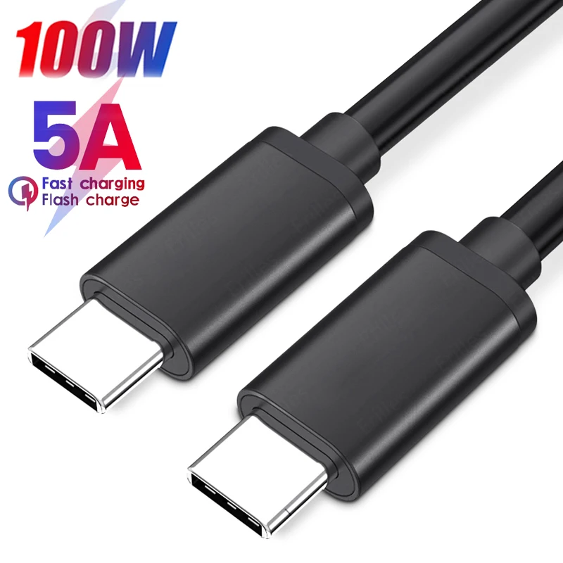 PD 100W USB C To USB Type C Cable Fast Charger Data Cable For Iphone 15 Pro Huawei Samsung Xiaomi Mobile Phone Cord USB C Cable