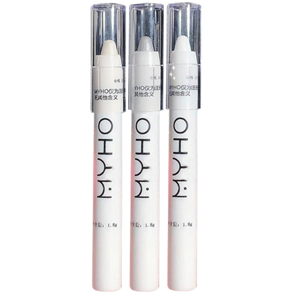 Highlighter Pen Glitter Eyeshadow Liner Pencil Long Lasting Highlighter Nail Pencil Shimmer Brightener Stick for Eye Makeup