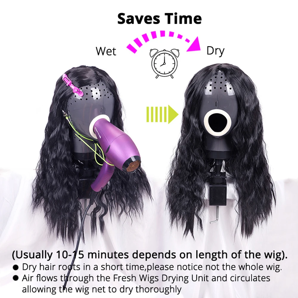 Fresh Holder With Mannequin For Lace Wig Scalp Cap Dryer With Holes For Lace Wigs Safe Wig Dryer Head With String Good Quality view 6