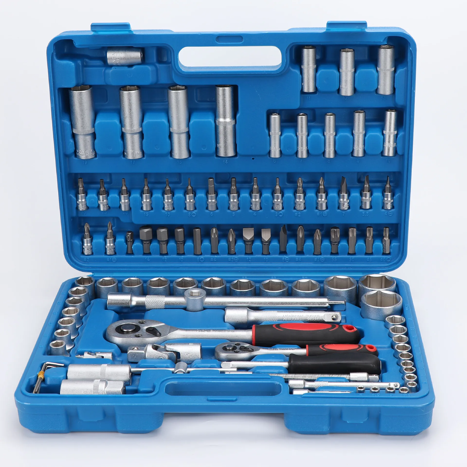 

94pcs Ratchet Wrench Set Car Tool Kit Socket Set Matte Finish for Auto Repair