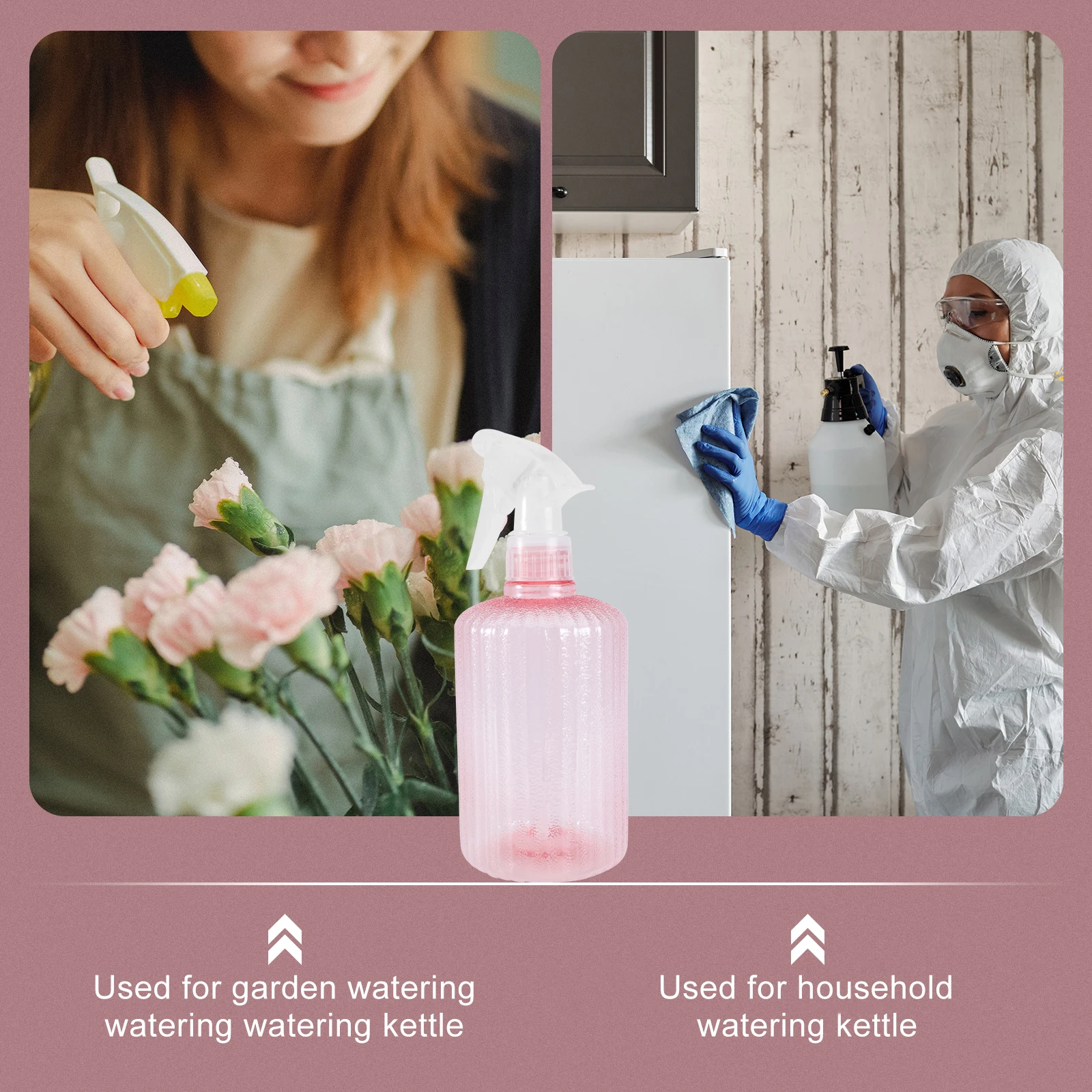 

1pc Durable Plastic Sprayer Bottle Refillable Watering Spray For Home Gardening Cleaning Large Capacity Liquid Spray Practical