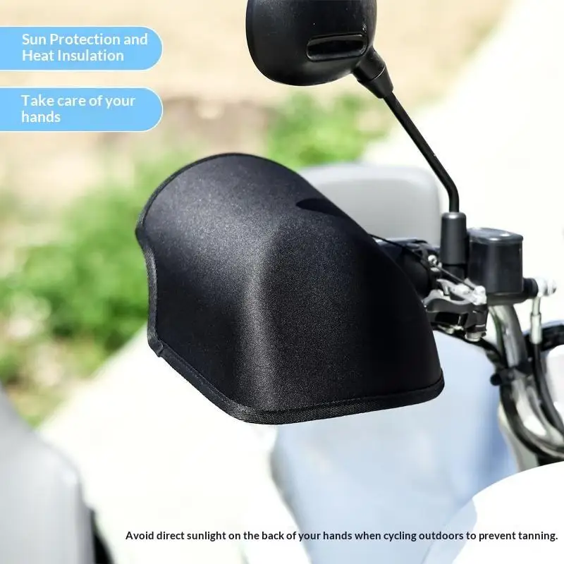 Moto Handlebar Muffs Waterproof Windproof Anti-Sun Wear-Resistant E-Bike Hand Protectors for Men Women Riders