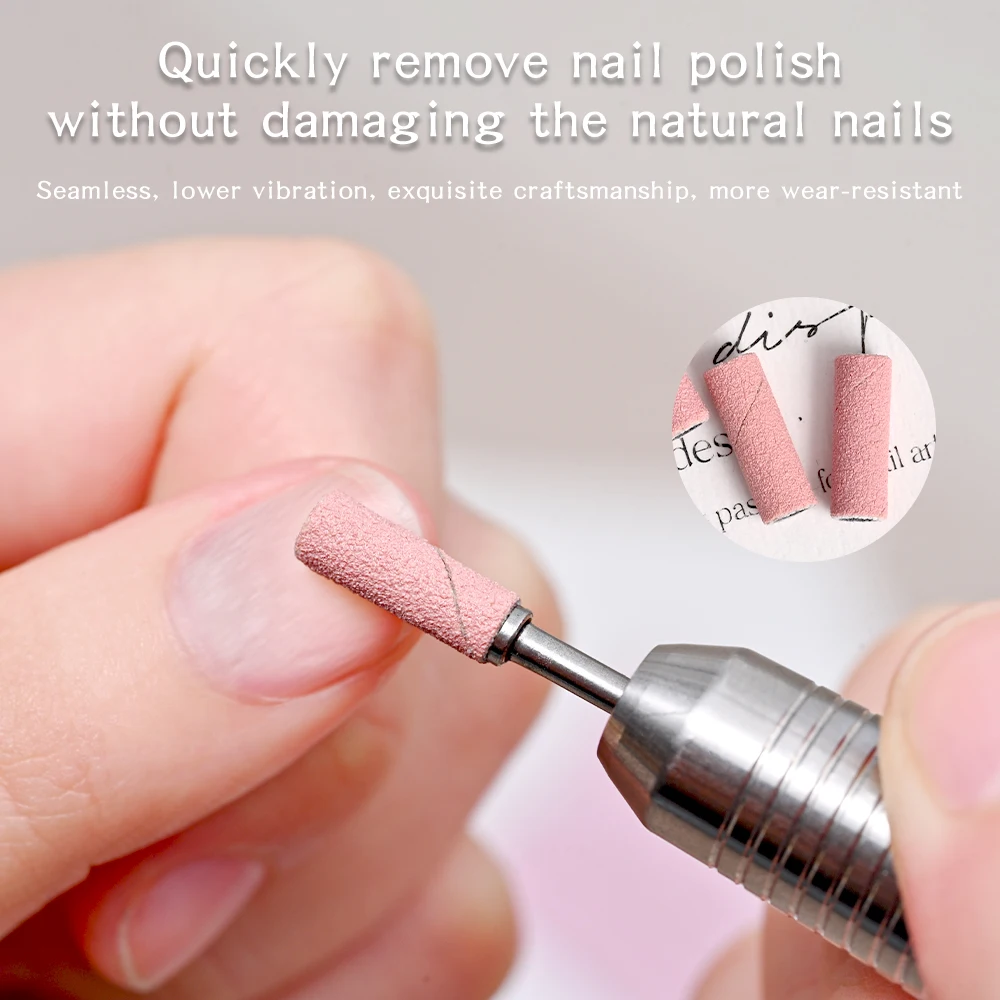 50 Stück verbesserte nahtlose Nagelschleifbänder, Körnung 180/240, staubfrei, effiziente Schleifringe, elektrische Nagelbohrmaschine, Gelpoliermittelentfernung
