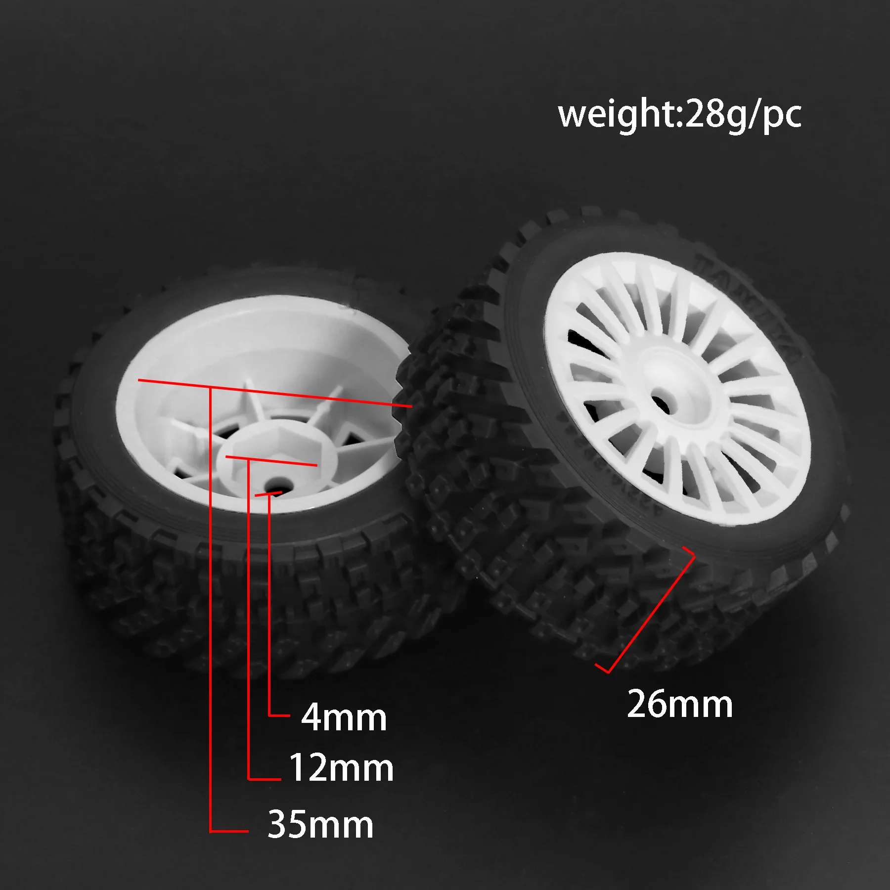 4 neumáticos de carretera de alta velocidad de 60 mm para MJX Hyper Go, neumáticos de goma suave con rueda para coche de turismo RC 1/14, piezas de mejora de bajo desgaste