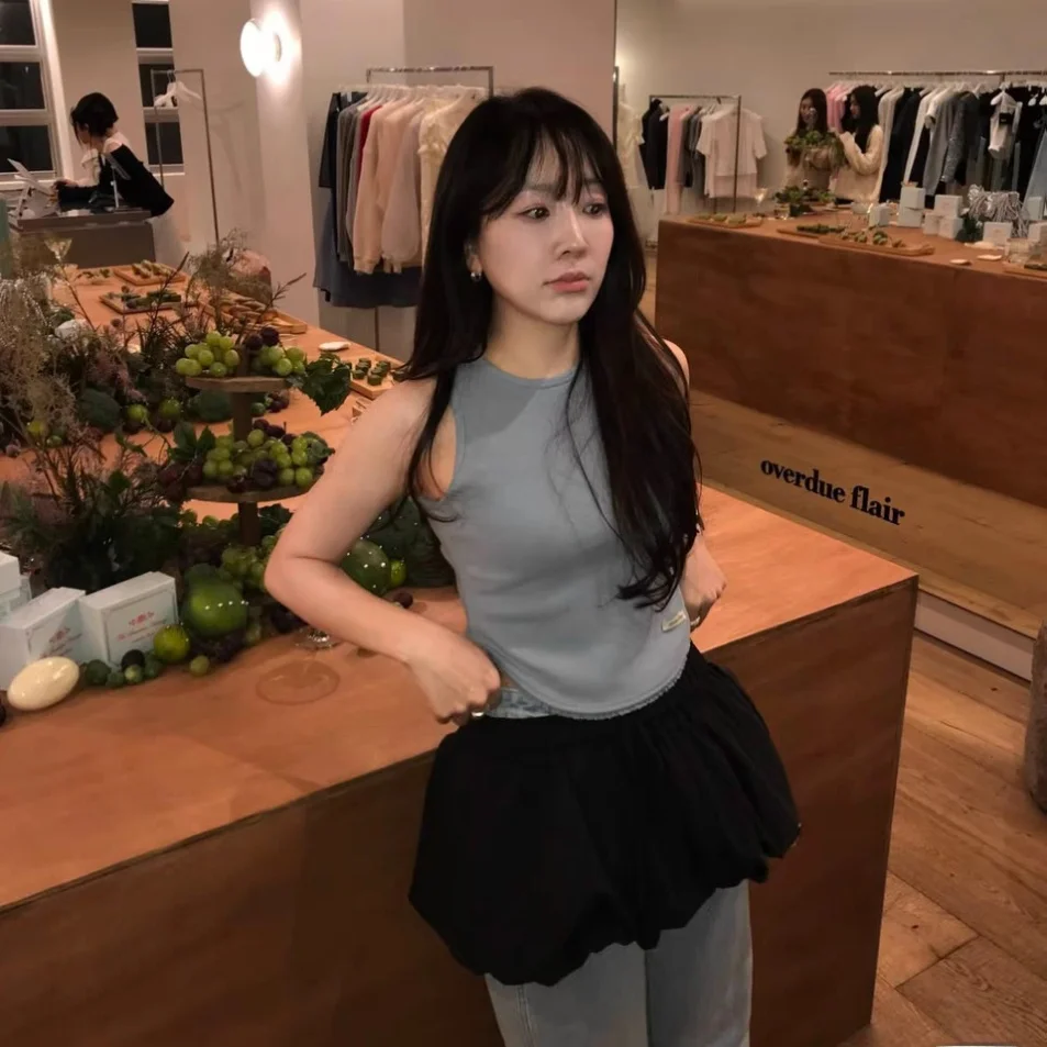 Primavera 2025 coreano Sle redondo Ne encaje Trim Svel chaleco Color puro elegante ort longitud Casual japonés Sle chaleco de mujer