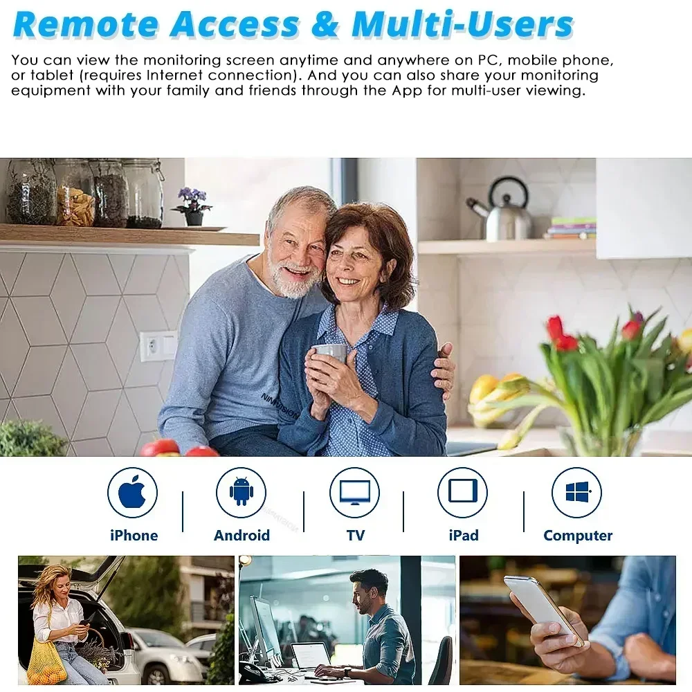 Tuya Smart 4K 8Ch Poe Nvr 8Mp Cctv نظام الأمن كشف الوجه H.265 + شبكة مراقبة مسجل فيديو الصوت الوصول عن بعد