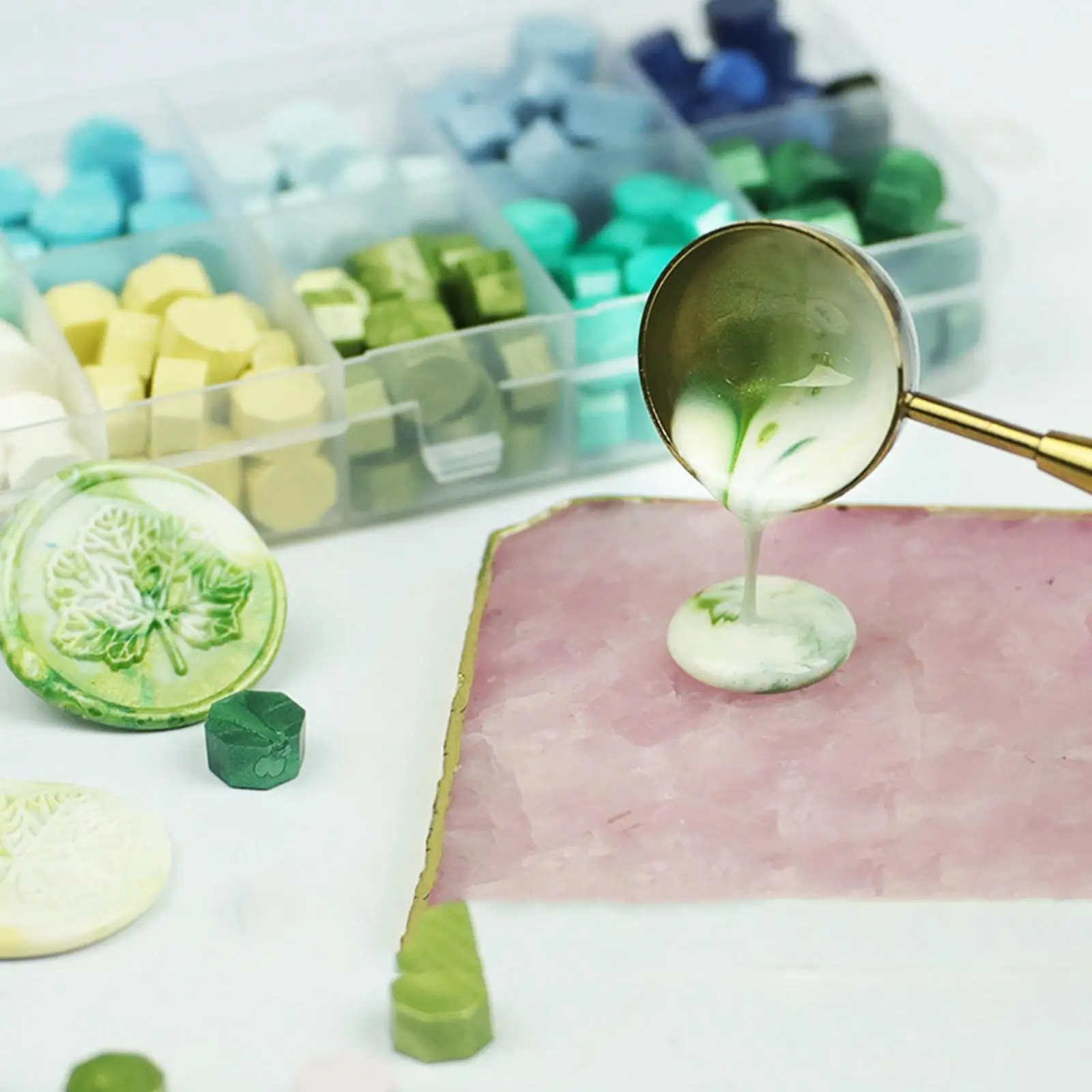 Letter Sealing Beads Kit Macaron Mix Wax Stamp Set for Wedding Invitations and Craft Gifts