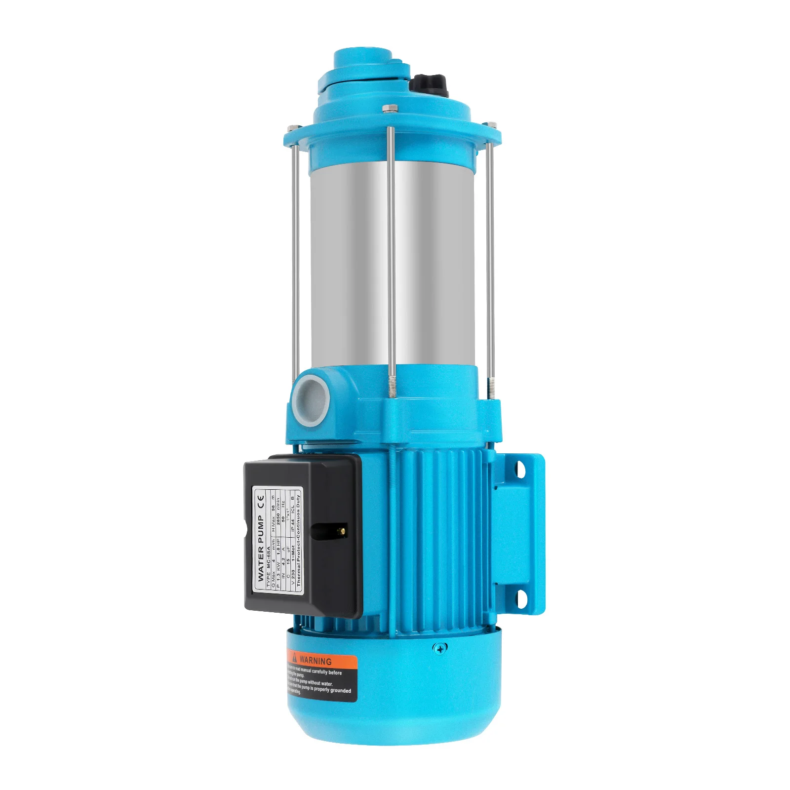 IP44 Wasserdichte Kreiselwasserpumpe - Selbstansaugende Pumpe mit Manometer, 98m Förderhöhe, 4000L/h für Bewässerungs-/Kühlsysteme – Detail 18