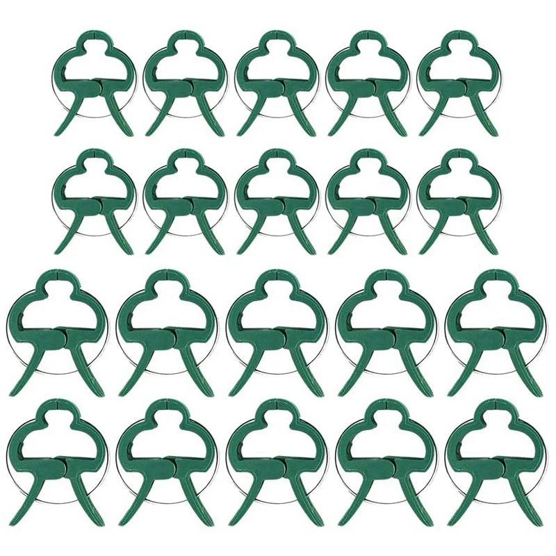 Plant Fixed Clips Reusable Garden Stem Vines Clamps Greenhouse Support Fastener Plant Climbing Wall Fixture Clips 20Pcs