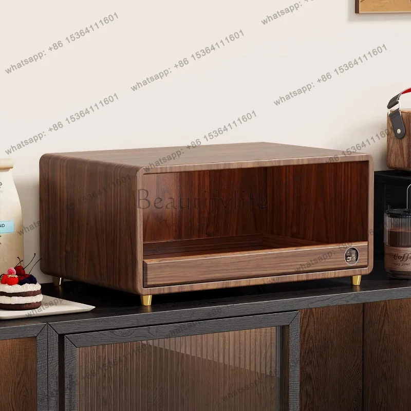 LDModern Solid Wood Desktop Coffee Machine Rack Countertop Cup Storage Cabinet Kitchen Dining Table Microwave  Cabinets