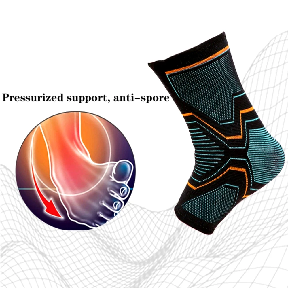 1PCS Ankle Brace Compression Sleeve Injury Recovery Tendon Support Plantar Fasciitis Foot Arch Swelling Heel Spurs Tendonitis