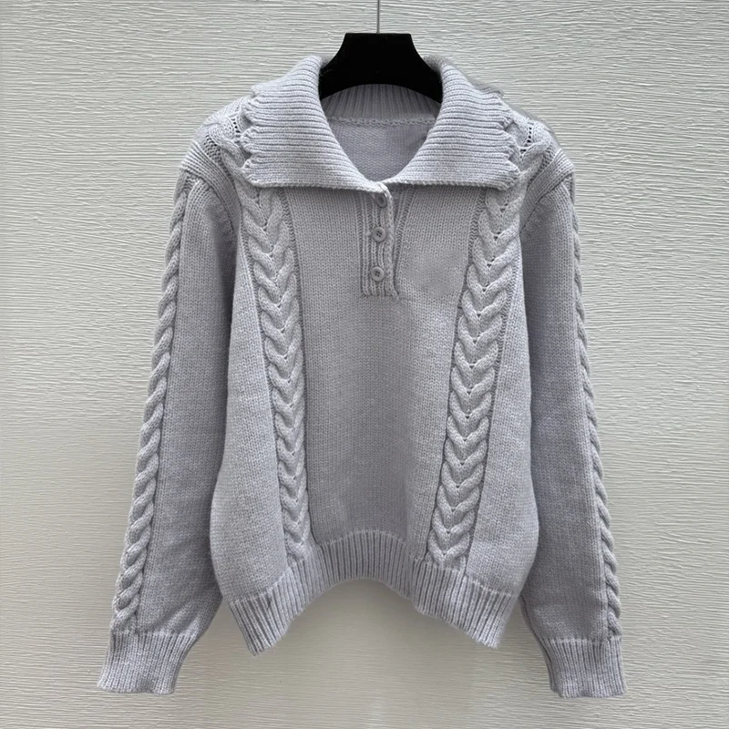 

Высококачественный женский свитер с логотипом коллажа, осенне-зимний пуловер, повседневная одежда, простой базовый стиль 251111191