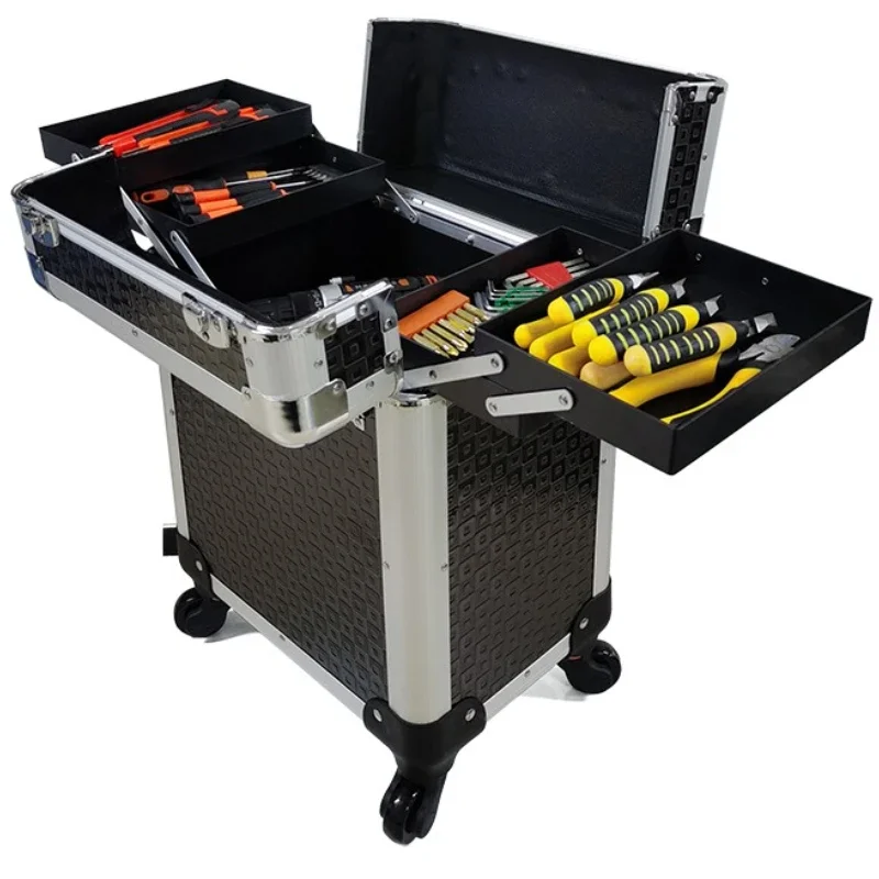 Industrial grade multi-layer multi-functional tie rod toolbox, installation furniture maintenance hardware