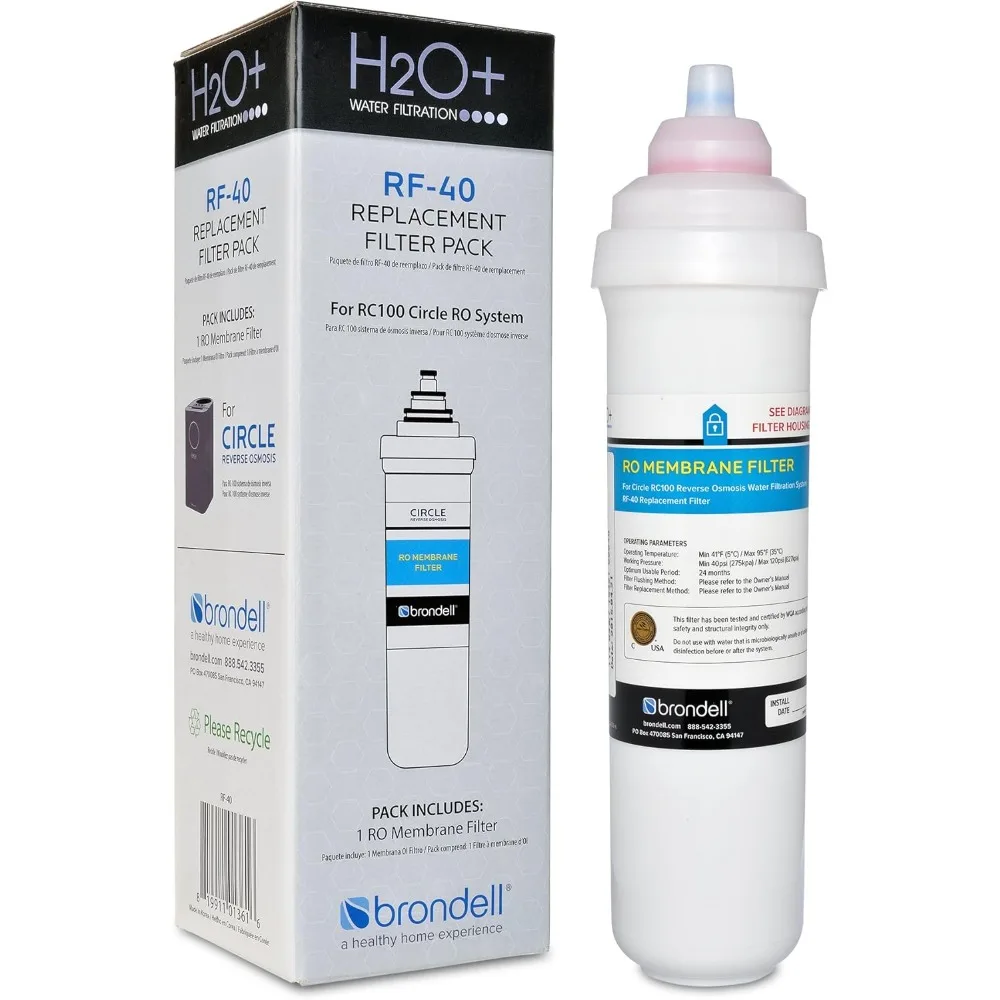 

RF-40 Membrane Water Replacement for Circle Under Sink Reverse Osmosis Filtration System, Lasts 24 Months