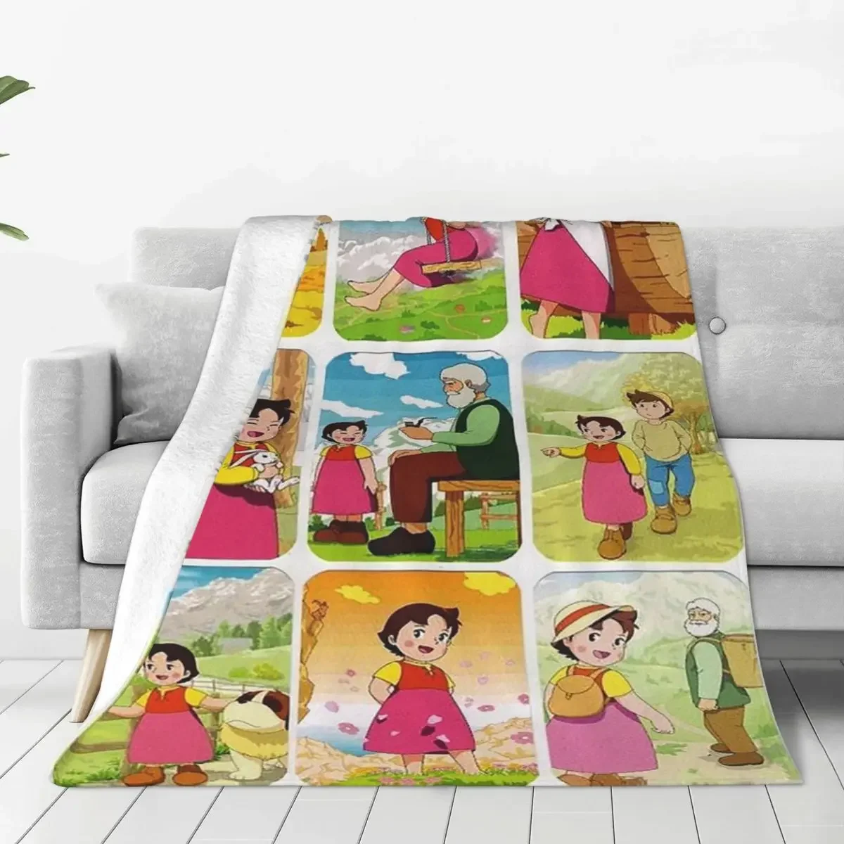 

The Alps Anime Baby Blanket Coral Fleece Plush Spring Autumn Collage Warm Throw Blankets for Home Car Bedspreads