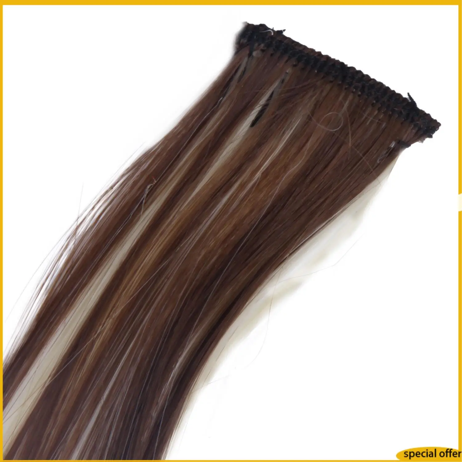 

A61I Women Human Hair Clip In Hair Extensions 7Pcs 70G