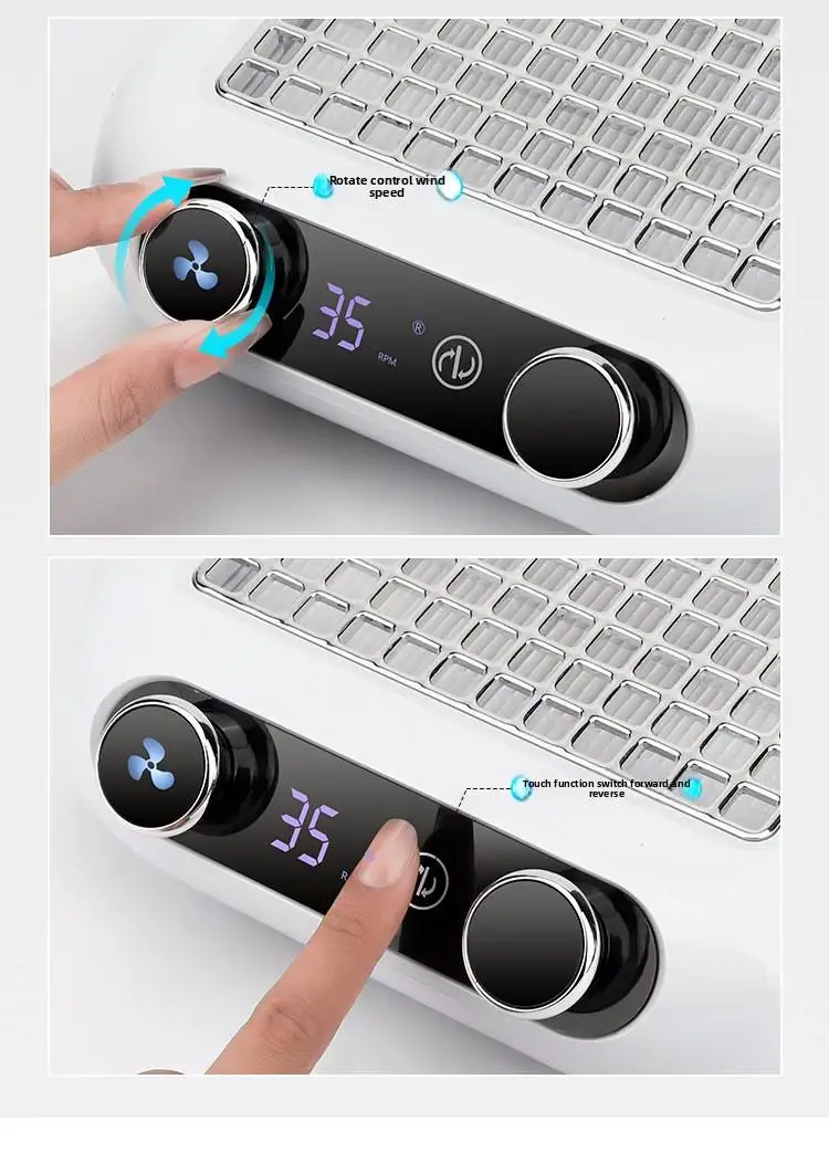 Nail salon LCD screen ABS material 48W wireless vacuum cleaner vacuum cleaner
