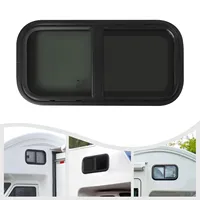 Universal RV Trailer Window Kit Vertical Sliding Windows Black High Privacy Strong Security 70*40cm