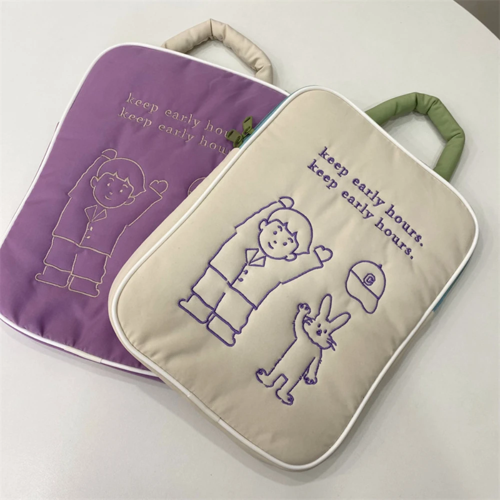 Laptop Bag Ins Style Cartoon Portable Tablet Computer Bag Metal Zipper Design Not Afraid Of Losing Important Items Lovely Niche