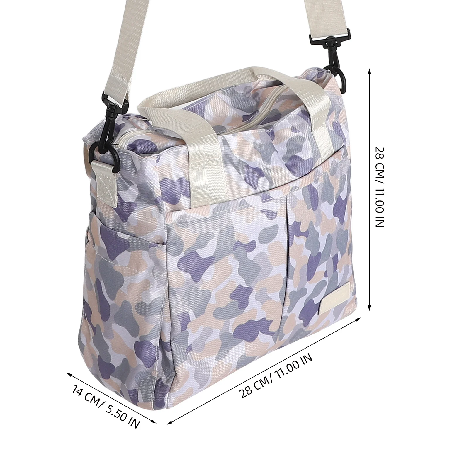 Borsa tote per mamma Borsa per pannolini per bambini multifunzione leggera di grande capacità Borsa per ospedale da viaggio con separazione asciutto e bagnato