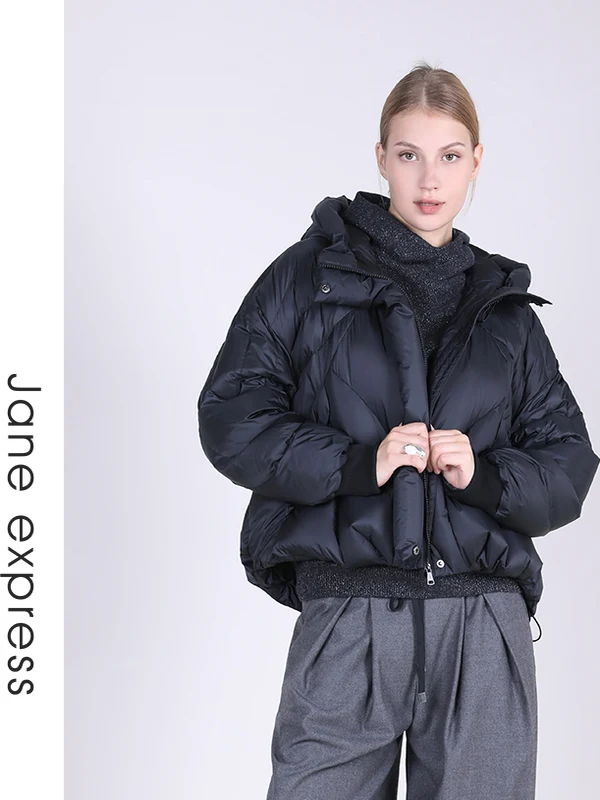 

90 down Fill Women's ort Puffer Jaet Warm Outerwear Loose Fit Commute Sle Du down Coat Jane Expr Winter 2024