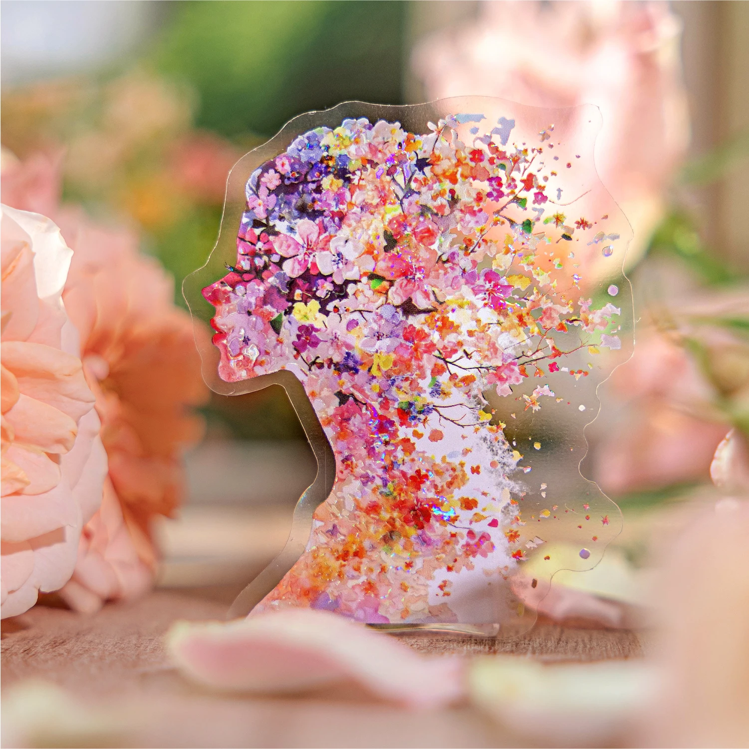 السيد ورقة زهرة العالم سلسلة الجليد كريستال PET ملصقات الحبر الأبيض مجموعة ملصقات مقاومة للماء DIY مواد الديكور للمخططين #5