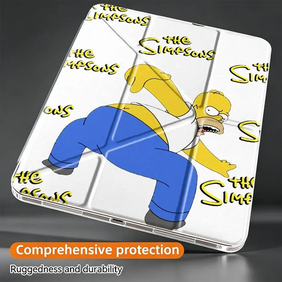 Parody The Simpsons Homer Bart Tablet Case For Samsung Galaxy Tab S10 Lite S8 A11 A8 A9 Plus S7 FE S9 Plus With Pen Slot Cover