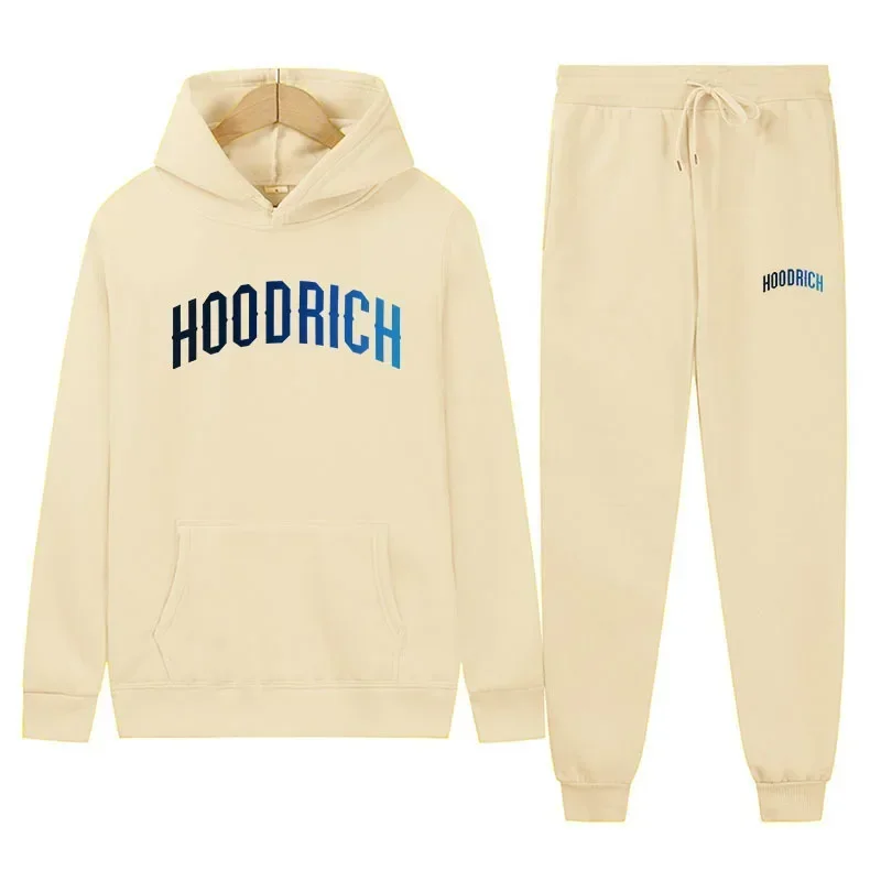 Setelan Sweatshirt Sporty Pria dan Wanita dengan Cetakan Huruf Musim Gugur/Dingin 2025 - Klasik, Retro, Nyaman dan Serbaguna