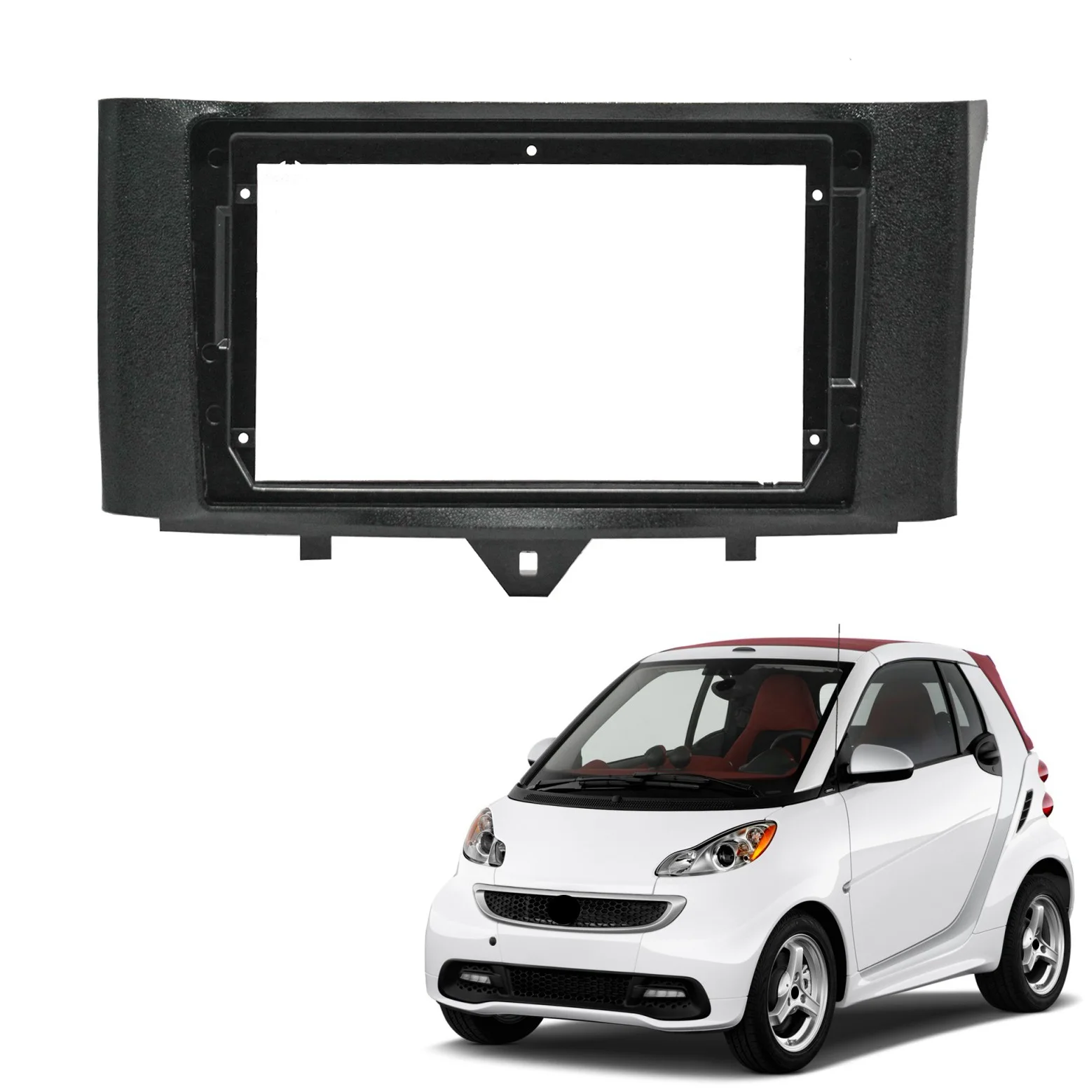 Ramka wykończeniowa radia samochodowy 2 Din dla Benz Smart Fortwo 2011-2015 DVD Stereo ramka Adapter montażowy ramka montażowa ramka instalacyjna