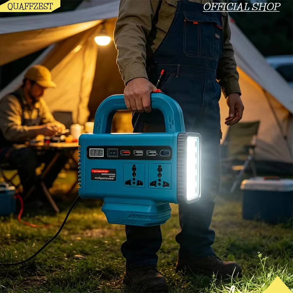 Lithium Battery Portable Inverter Power Station Multi-Function Handheld Generator Light Emergency Backup Power （without battery）