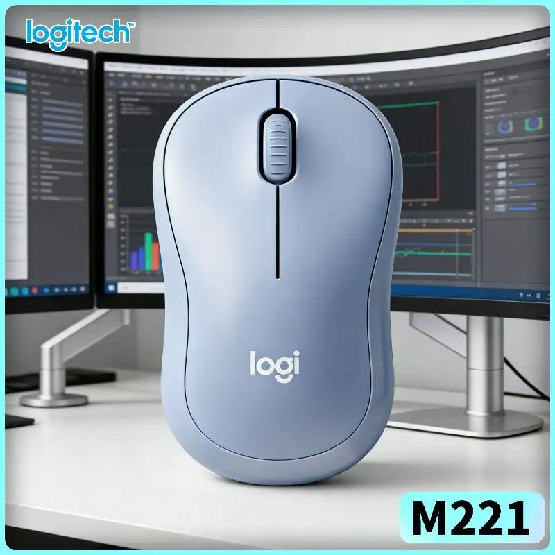 

Logitech M221 Silent Wireless Mouse - USB Dongle Added, Soft Clicks, Fine Tracking, Home Office Travel Teams