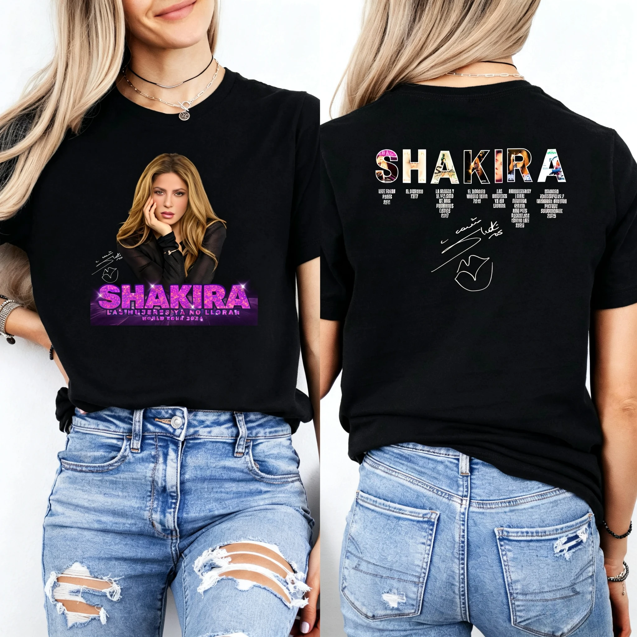 Sommer 2026: Bestseller Outdoor Casual Trendy Fashion Herren Kurzarm-T-Shirt mit dem Thema der kolumbianischen Latin-Queen Shakira – Detail 3