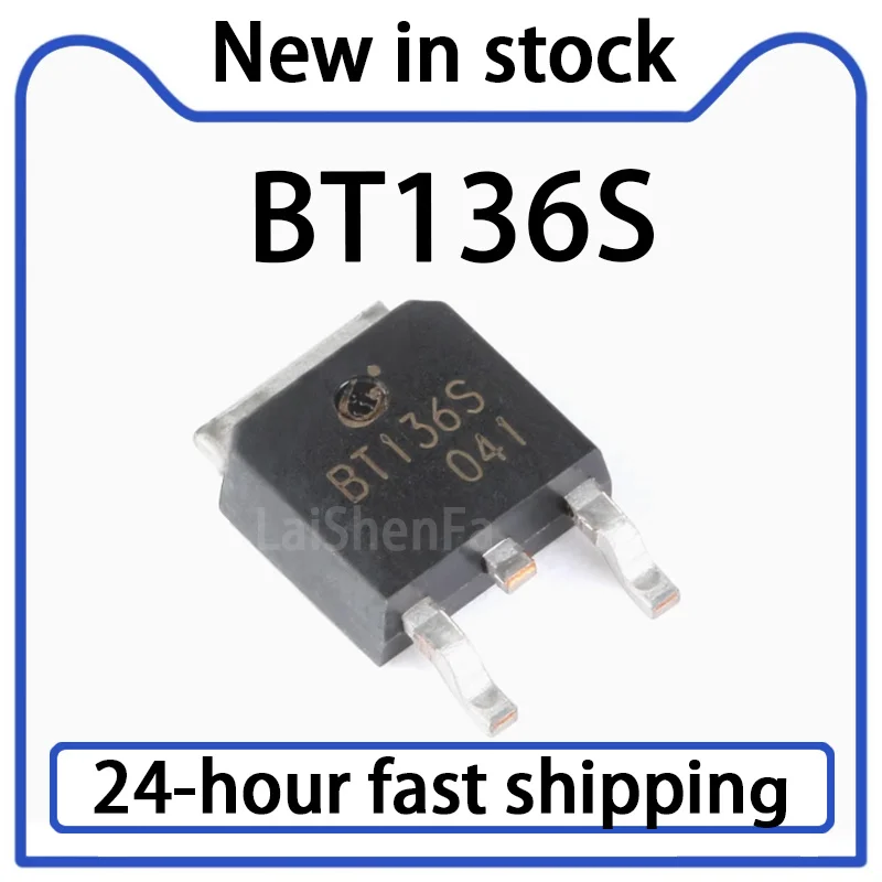 10PCS BT136S Package TO-252-2 TO-252 6A/600V Three Terminal Bidirectional Thyristor in Stock