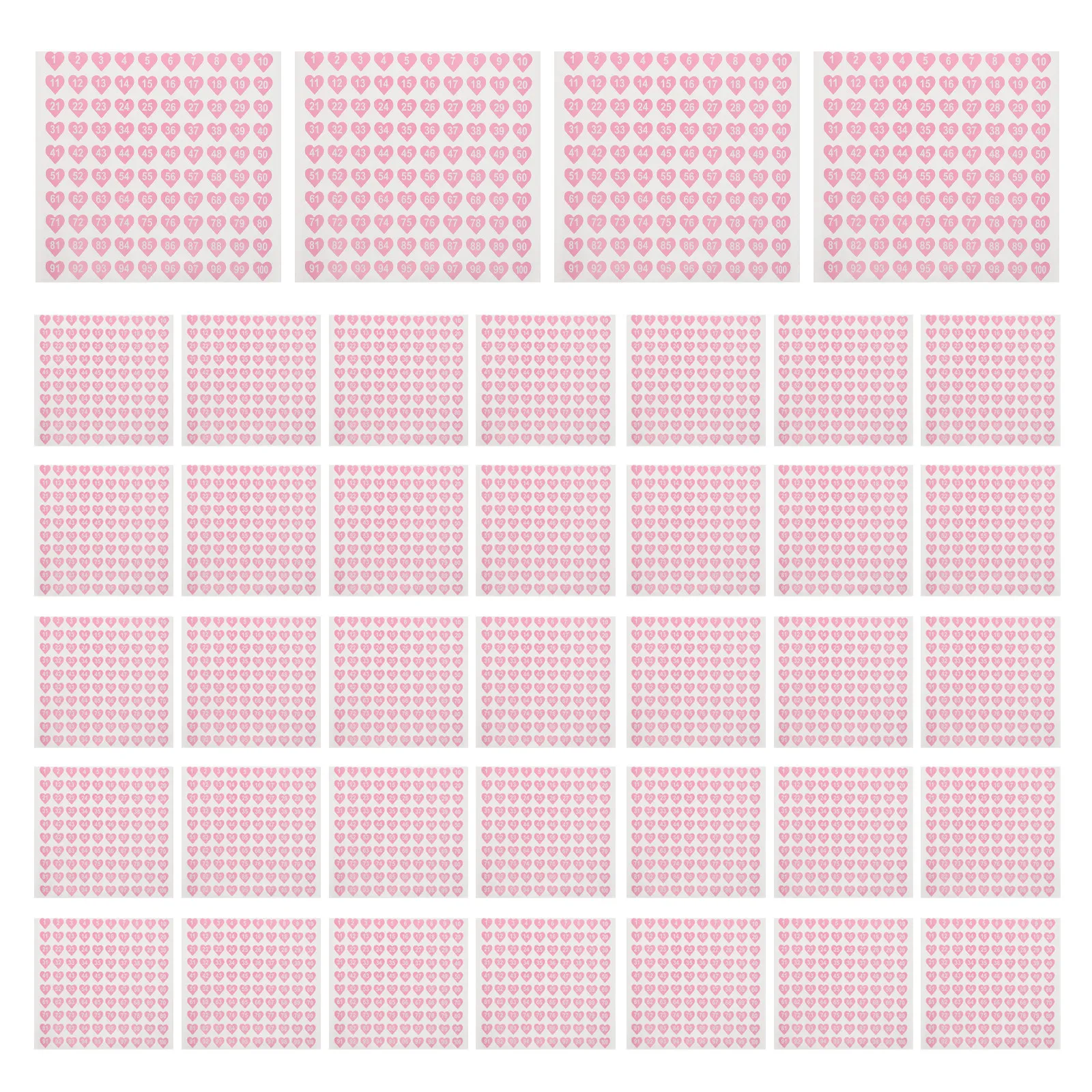 50Pcs Mini Number Stickers 1-100 Self Adhesive Color Coding Labels for Nail Polish Bottles Manicure Tools Inventory Sorting