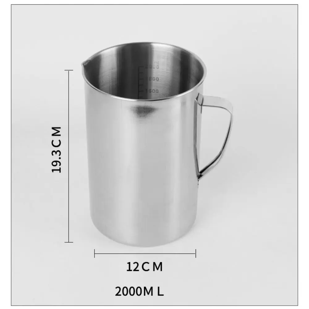 Stainless Steel Laboratory Beaker Scale Graduation 500ml Measuring Cups Large Capacity 1000ml Espresso Mugs