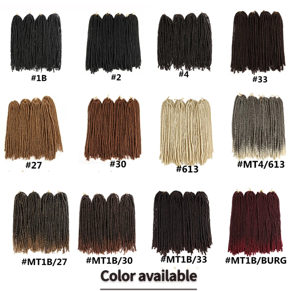 613 Straight Faux Locs Haak Hair Vlechten Dreadlocks Extension Pre-Lus Geblondeerd Synthetische Vlechten Voor Afro Vrouwen Soku