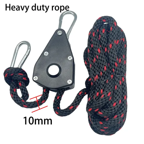 Imagen 1 del producto Colgador de cuerda resistente para amarre de 10mm, tienda de campaña, polea de cuerda, trinquetes, Kayak, canoa, barco, arco, herramienta de popa