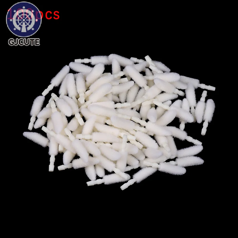 

100 Pcs Disposable Cosmetic Makeup Lip Brush Cotton Head Makeup Cosmetic Tool Eyeshadow Lip Gloss Tools Makeup Brush Head