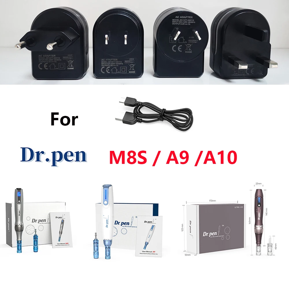 Echte/Originele Dr. Pen Adapter/Usb Oplaadkabel Voor Dr. Pen M 8S/A9/A10