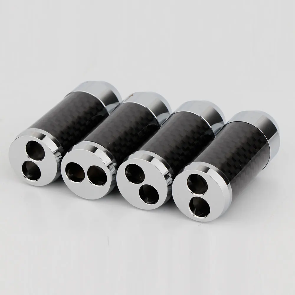 Kabelverteiler aus schwarzer Kohlefaser, Y-Splitter 11mm auf 2x7mm Löcher mit Audio-Lautsprecherkabel, DIY-Kabelverbinder AL1107 – Detail 6