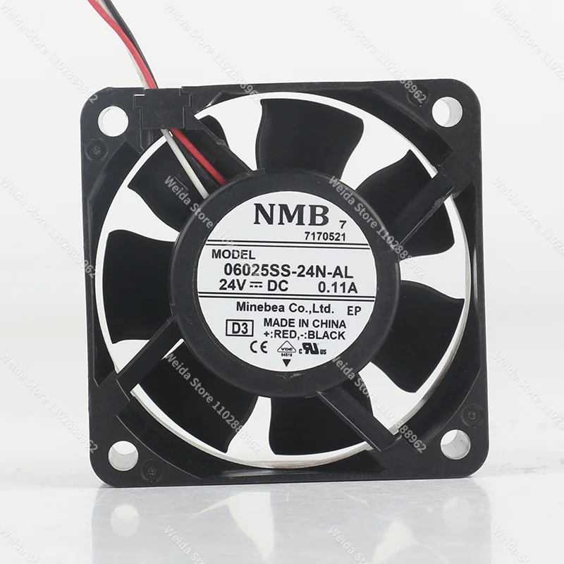 

cooling fan Original genuine NMB 06025SS-24N-AL 24V 0.11A 6025 60X60X25MM 3-wire frequency converter