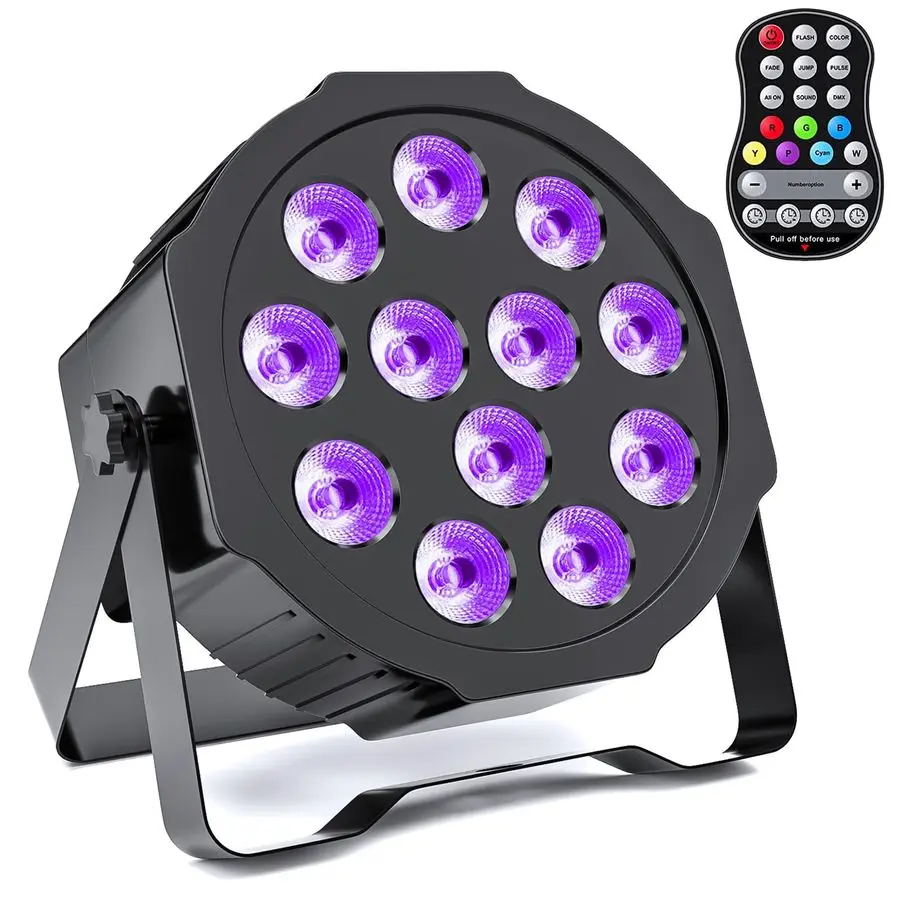 

Par Lights Uplights RGBWAUV 6in1 LED Battery Powered Stage Lights with Remote amp DMX Control, Sound Activated for Festivals, We