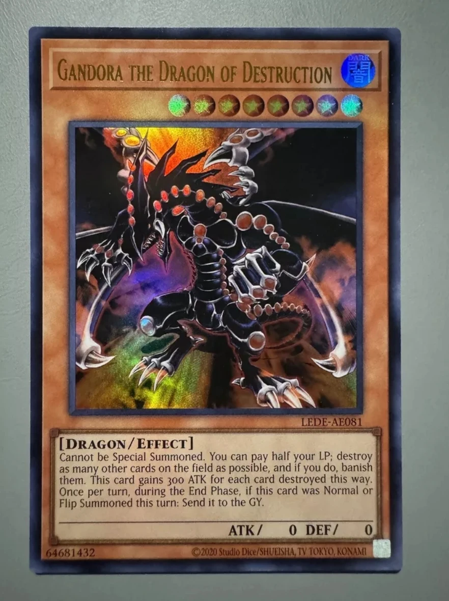 

Yugioh KONAMI Duel Monsters LEDE-AE081 Gandora the Dragon of Destruction Ultra Rare Asian English Collection Mint Card