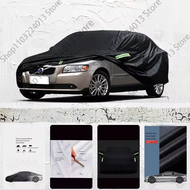 All-Weather Outdoor Sun Shade para Volvo S40, totalmente coberto com neve e proteção UV, chuva impermeável e resistente ao vento