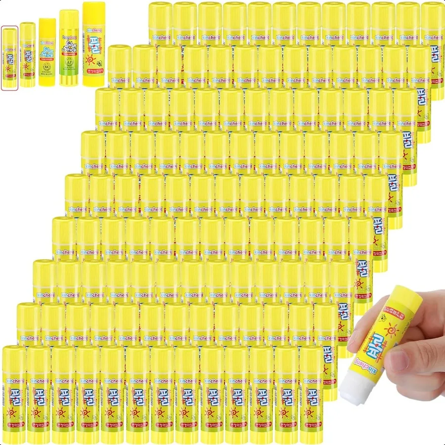 

200 Pcs White Glue Stick Washable Glue Stick for Crafts Home School Classroom Students Teachers Employees Scrapbooking Crafting