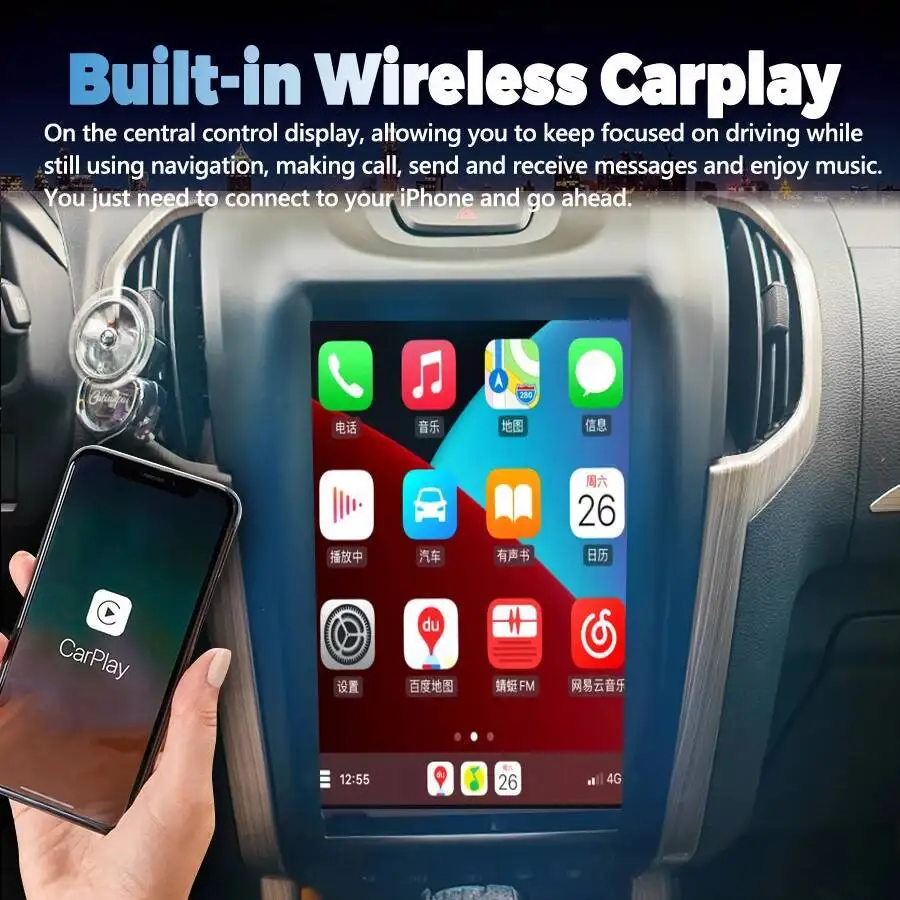 11.6 Inch Car Radio for Isuzu D-MAX 2 2012-2018 Chevrolet Holden S10 Android 15 Multimedia Video Player GPS Stereo 4G Carplay