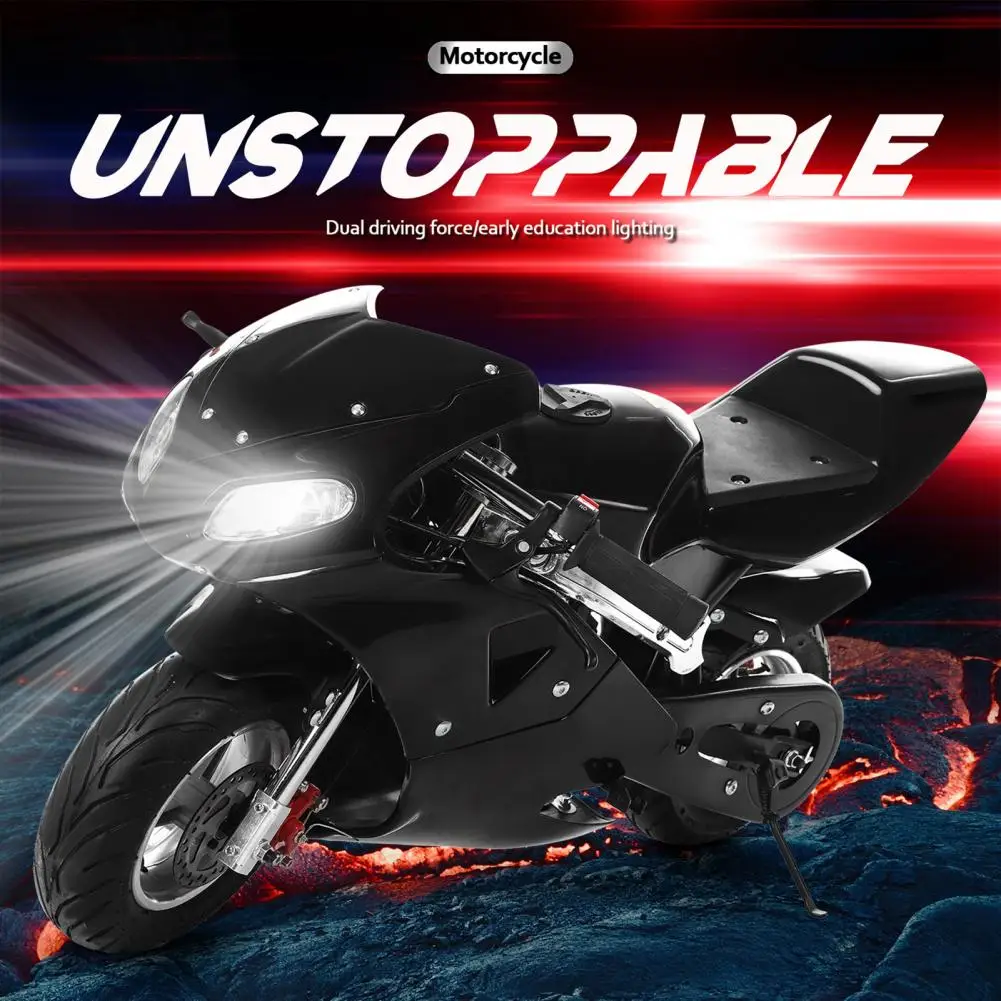 

49cc 2-Stroke Mini Motorcycle - Featuring High Brightness Dual Headlights and Rubber Handlebar, Strong Power Output, Ideal for K
